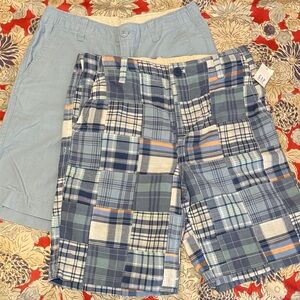 GAP Boys Patchwork & Chambray Shorts (sold as a set)